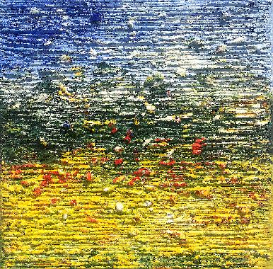Somerwiese-gelb-bunt-abstrakt von Schüller, Patrizia