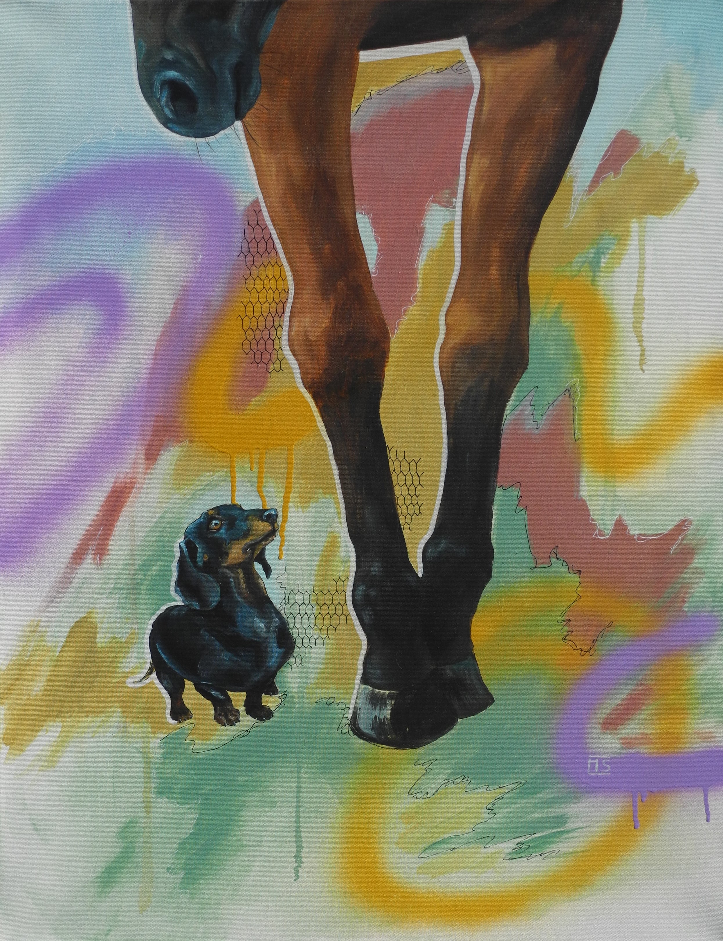 Pferd und Dackel von Symalla, Marit