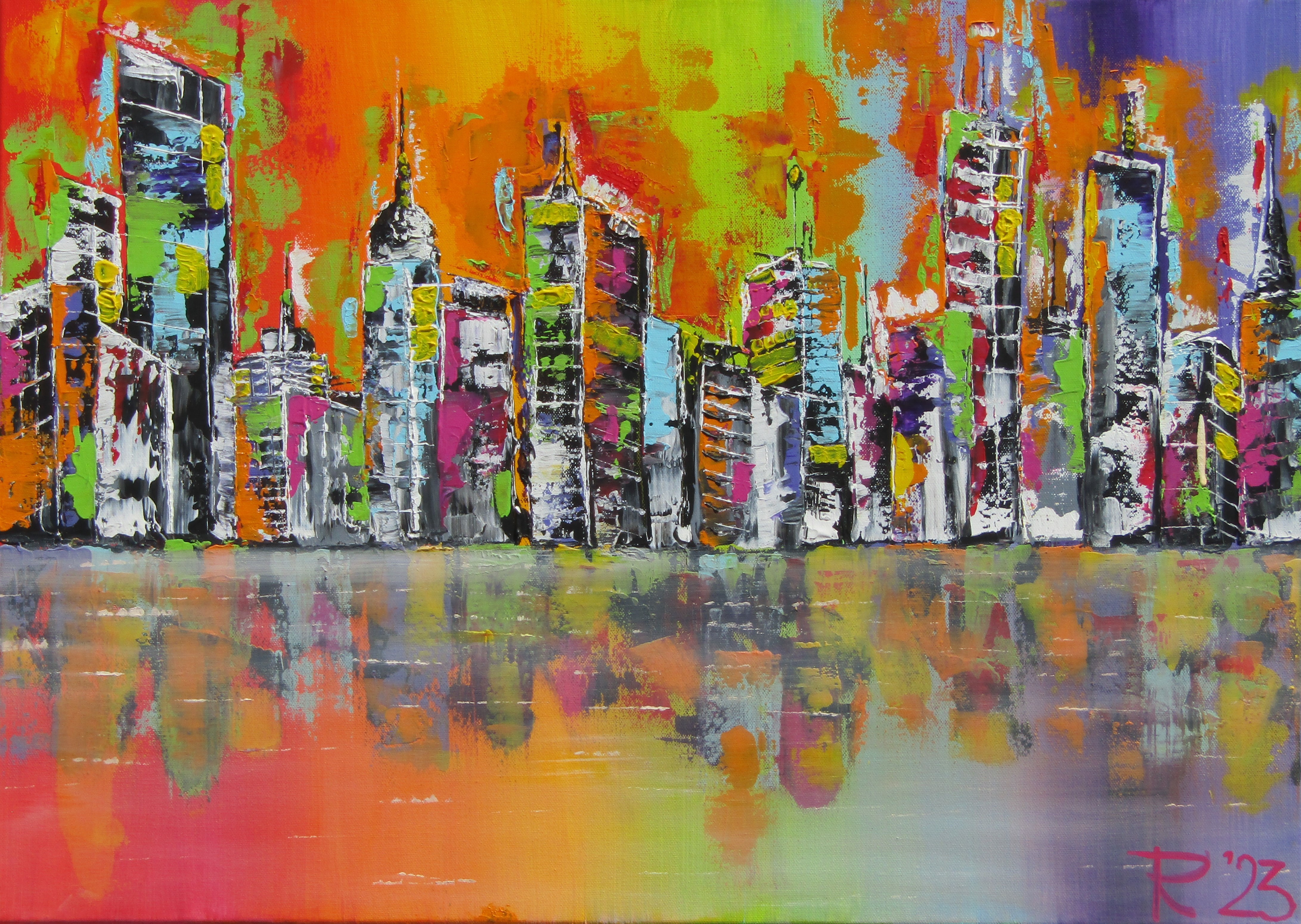 Neon Rainbow City von Lindlahr, Rebecca